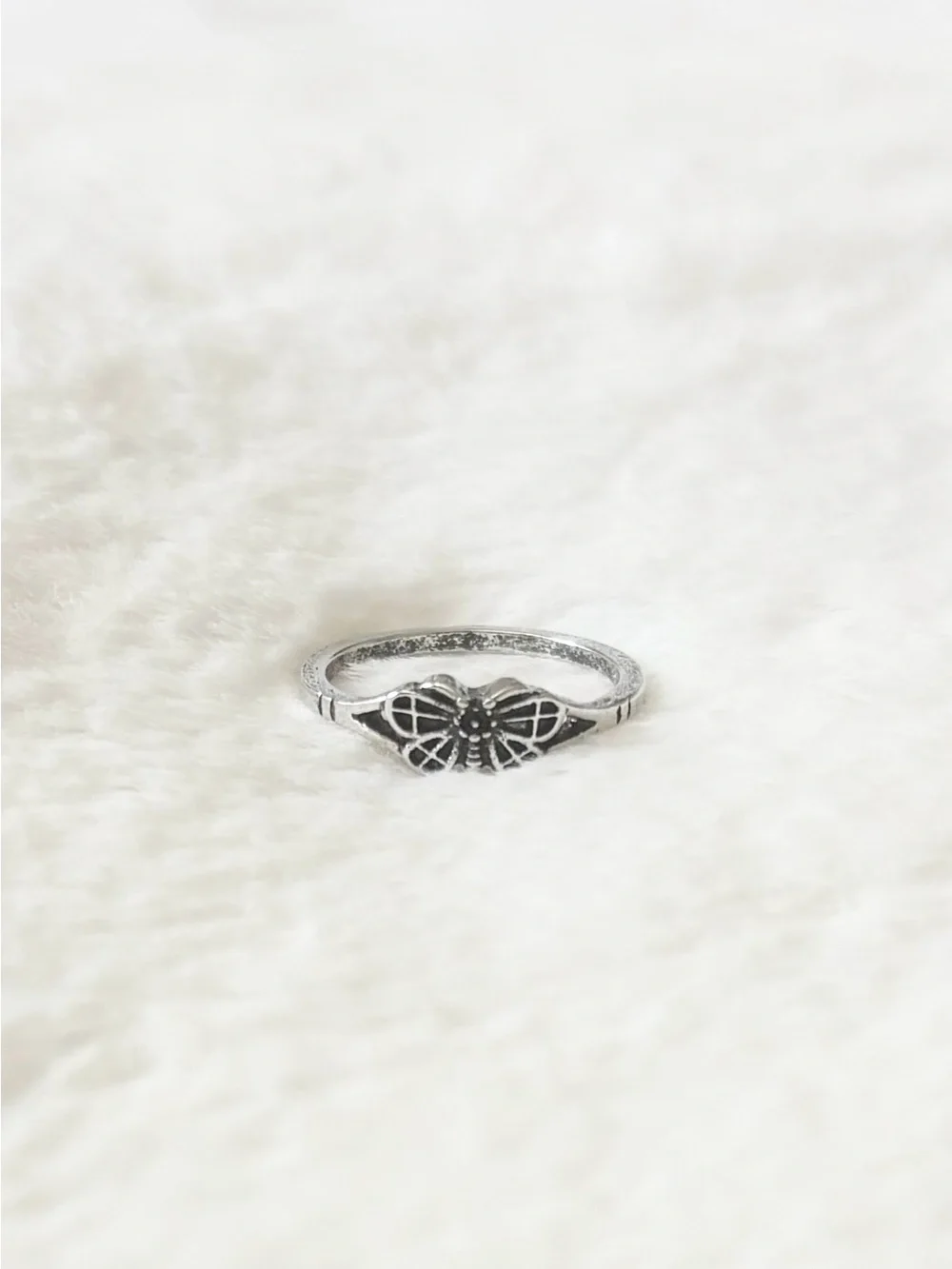 5/$15 🩷 MUST BUNDLE Silver Butterfly Accent Ring